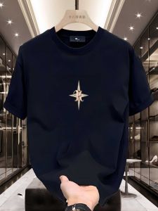 Áo Thun Nam Tay Ngắn Cotton Phong Cách Mỹ Mùa Hè Dáng Rộng Cổ Tròn in Họa Tiết Hoạt Hình Thường Ngày Thoải Mái Thoáng Khí