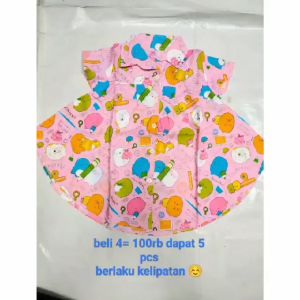 atasan anak model balon carakter cotton velvet