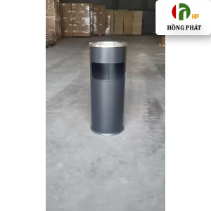Thùng rác inox có gạt tàn Hồng Phát - VHP-YS-HPB-40 dung tích 12L