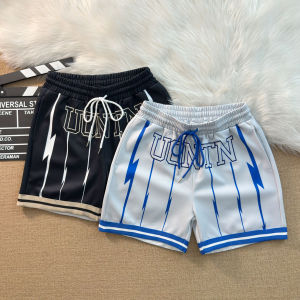 Quần Short Thể Thao Mùa Hè Thoáng Khí Cho Nam Quần Bóng Rổ Mỹ Quần Lưới Lưới Lưới Quần Tập Thể Dục Quần Dài Đến Đầu Gối Quần Dài Thường Ngày