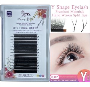Y Type Love Braided YY Shape Mink Eyelashes Natural Black Curve B C D 0.07mm YY Shape Eyelashes Extension