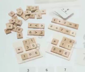 INSTOCK - Local Seller- Educational Toys Wooden Montessori Mathematics Addition Subtraction Multiplication Division Count Kids Toys