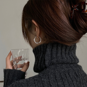 Elegant Metal Hoop Earrings Womens Fashion 2025 New Cold Style Trendy Jewelry Alloy Plated Silver Gold Other Patterns