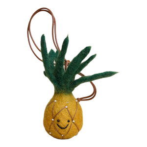 Original Haoverose Small Doll Bag Charm Wool Felt Tassel Bookbag Decorations Female Premium Feeling Persimmon Lucky Charm