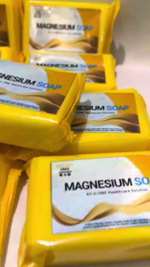 5PCS Golden Magnesium Soap 100g Original- Soothing & Gentle Skin Care for Itchy Dry & Sensitive Skin Fresh and Pleasant Nourish the skin Lighten skin tone