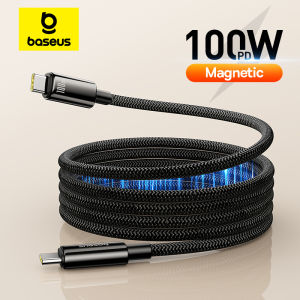 BASEUS | Baseus PD 100W USB C Magnetic Cable for iPhone 15 Fast Charger Cable For Macbook Laptop Type C Cord Wire For Samsung Xiaomi