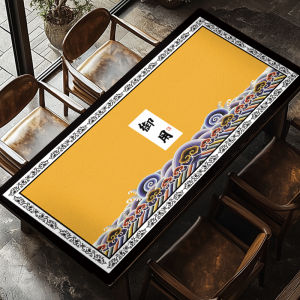 Leather Table Mat Waterproof Oil Resistant Heat Protection Luxury High End Dining Table Pad Study Desk Desktop Protection
