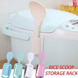 Creative Rice Scoop Storage Rack Non-sticky Plastic Health Spoon Cookware Kitchen Accessories Scoop Storage