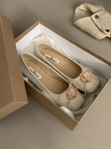 New Chinese Style Fairy Pink Single Shoes Womens Spring Autumn 2025 New Summer Retro Skirt Commuting Shoes Square Head Flats