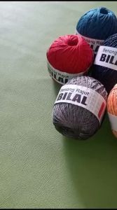 BENANG RAJUT POLY KILAP & DOP PER PCS (1 GULUNG)