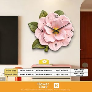 YUANLAISHIWOJIA | Creative Floral Camellia Wall Clock