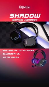 Gamen Gaming Wireless Headset Shadow 40ms Low Latency Bluetooth & Mic