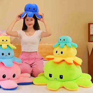 ĐỒ CHƠI GẤU BÔNG BẠCH TUỘC 2 MẶT CẢM XÚC VẢI SIÊU MỊN