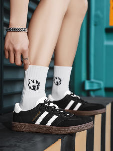 Giày Đế Bằng Da Thường Ngày Cho Nam Mùa Thu Phong Cách Mỹ Cổ Điển Giày Đế Bằng Mũi Tròn Nhẹ Cho Thanh Thiếu Niên