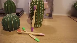 New Eco Organic Childrens Bamboo Toothbrush 4 PackTen Colors Soft Fibre Bristles 100% Biodegradable Handle Eco BPA Free
