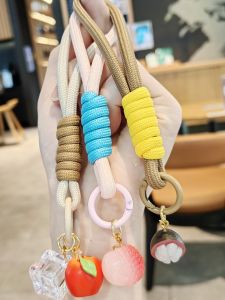 Creative and Refined Fruit Keychain Pendant Schoolbag Pendant Personality Bag Car Chain Ring Ring Cute Female Key Chain