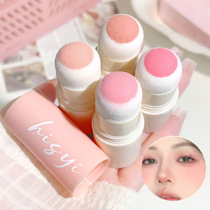 HISYI Yunrou Soft Fog Blush Stick - Energetic and Bouncy Korean Style Brightening Dual-Use for Lips and Cheeks