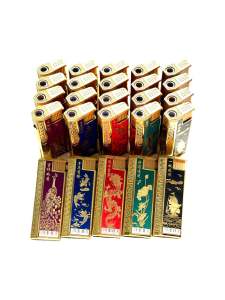 Combo 5cái Bật lửa Hột quẹt khò thân kim loại in Hình Đẹp May Mắn 1619 và nhiều kiểu hình giao ngẫu nhiên kiểu dán