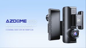 AZDOME M550 MAX 2024 Update True 4K 3 Channel Dash Cam 4K+1080P+2K Front and Rear Inside Built-in WiFi GPS with 3.19" Screen IR Night Vision WDR 24H Parking Mode