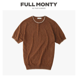 Contrast Shoulder Raglan Casual Short Sleeve T-shirt Linen Cotton Blend
