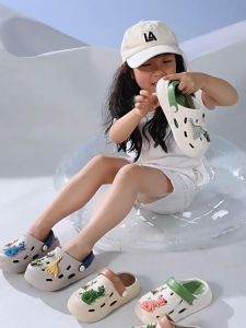 Cheerful Mario Clogs Sandals for Kids Boys Non-slip and Comfortable Soft Sole Cute Dinosaur Cross for Kids Boy