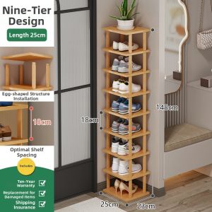MEIKAIBIN | Mini Narrow Space Saving Shoe Rack Layers