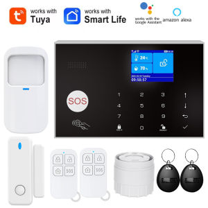 Smart Tuya App 433Mhz Door Windows Home Security Wireless PIR Motion Sensor Burglar Alarm Wifi GSM Alarm System Smart Life Alexa