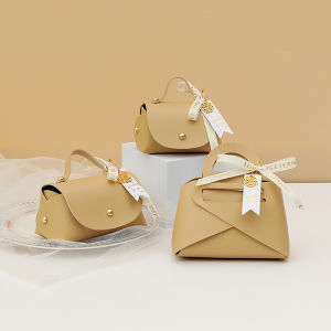 Leather Style Wedding Candy Box Handheld