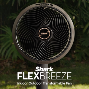 [NEW ARRIVAL] Shark FlexBreeze Cordless & Portable Fan Indoor & Outdoor Stand Fan & Pedestal Tabletop Black / White - FA221