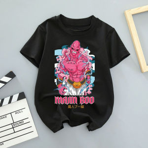 Bandai | Dragon Ball GOKU Majin Buu Anime Printed T-Shirt Mens and Womens Short Sleeve 2025 Summer American Loose Cotton T-Shirt