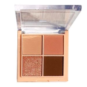 154 ดิรคอลู อายแชโดว์พาเลทอายแชโดว์ 4 สีกลิตเตอร์ มูกกันน้ํา ขนาดเล็ก ปกติแล้ว พกพา C