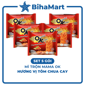 [SET 5 GÓI] - MAMA OK - Mì xào Mama OK Tomyum Chua Cay (85g/gói) - Mì xào Tomyum Chua Cay Thái Mì Tomyum Mama xào