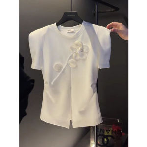 Elegant Unique Design Summer Slim-fit Slit Tee