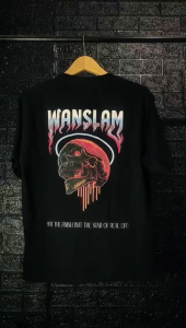 KAOS OVERSIZE DISTRO MOTIF TENGKORAK BAHAN KATUN