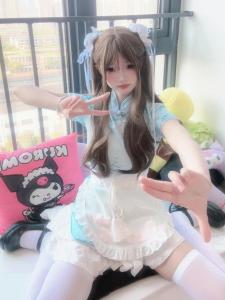 New Chinese Style Cheongsam Dress Halloween Christmas Cosplay Uniform Soft Girl Maid Skirt Short Cheongsam Daily Wear