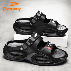Deerway Mens Summer Sandals Sports Fishing Beach Slip-On Anti-Slip Wear-Resistant Soft Bottom Odor-Resistant Thick Bottom EVA