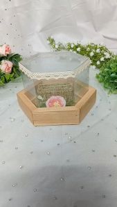 Kotak Perhiasan Tempat Cincin Kayu Rustic untuk Mahar dan Seserahan Acara Tunangan Lamaran atau Perhikahan - KCR.HEXA