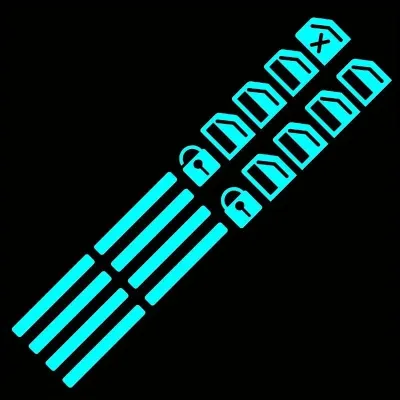 Fluorescent Car Decals Stickers for Car Door Handle Button Switch Window Lift Stickers Car Gadgets Accessories