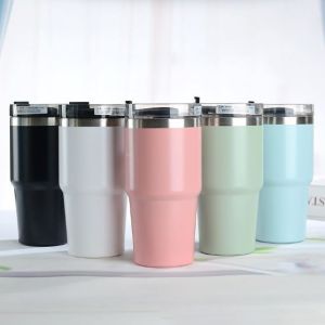 SG Seller Stainless Steel Double Wall Tumbler Thermos Thermal Cup with Straw - 590ml (20oz) / 890ml (30oz)