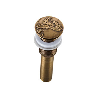 JUNSHEN | Vintage Antique Brass Sink Drain Pop-up