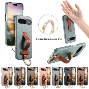 szhaiyu | Shockproof Protective Wrist Strap Phone Case for Google Pixel 10A 9A 8A PIxel 8 9 10 Pro XL 10Pro 9Pro Luxury Leather Cover