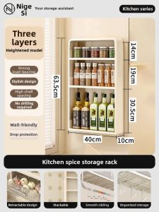 NIGESI | Multifunctional Wall-Mounted Spice Storage Rack