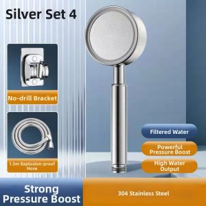 Pressure-Enhancing Shower Head Set Handheld