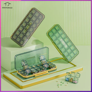 HKStorage Hộp Thuốc Xách Tay Bảy Ngày Một Tuần Hộp Đóng Gói Ba Bữa Một Ngày Hộp Nhắc Nhở Uống Thuốc Hộp Đựng Thuốc Dung Tích Lớn