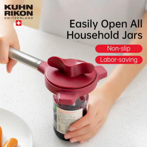 KUHN RIKON Manual Jar Opener Bottle Can Opener Adjustable for 2.5-8.9CM Lid Caps Labor-saving Swiss Design