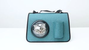 กระเป๋าแคปซูลอวกาศ กระเป๋าสัตว์เลี้ยง พับเก็บได้ ระบายอากาศรอบด้าน 12 ราคา 399 ซื่อ