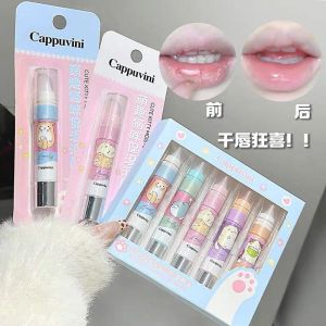 Son Môi Dưỡng Ẩm Cho Mèo Cappuvini 5 Chiếc Giúp Giảm Dấu Vết Trên Môi Làm Mờ Lớp Da Chết Nourish Lip Care Lipstick Pen