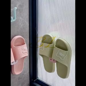 CHAINSTORE No Punching Multifunctional Bathroom Slipper Hook Wall-Mounted Paste Shoe Storage Rack Slipper Hanger