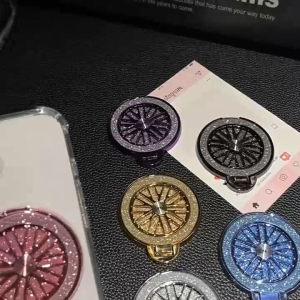 Glitter ที่วางมือถือ 360 หมุนขาตั้งโทรศัพท์ Grip มีกาวในตัว ขาตั้งเดสก์ท็อป สามารถจับคู่กับมือถือทุกรุ่น