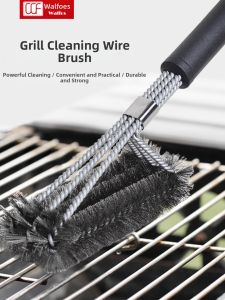 Walfos | Stainless Steel Barbecue Cleaning Brush Long Handle